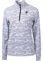 Cutter and Buck Atlanta Falcons Womens Charcoal Traverse Qtr Zip