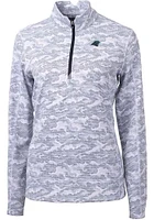 Cutter and Buck Carolina Panthers Womens Charcoal Traverse Qtr Zip