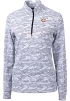 Cutter and Buck Chicago Bears Womens Charcoal Traverse Qtr Zip