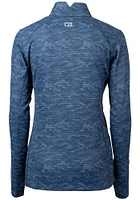 Cutter and Buck Chicago Bears Womens Navy Blue Traverse Qtr Zip