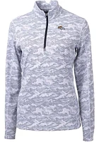 Cutter and Buck Denver Broncos Womens Charcoal Traverse Qtr Zip