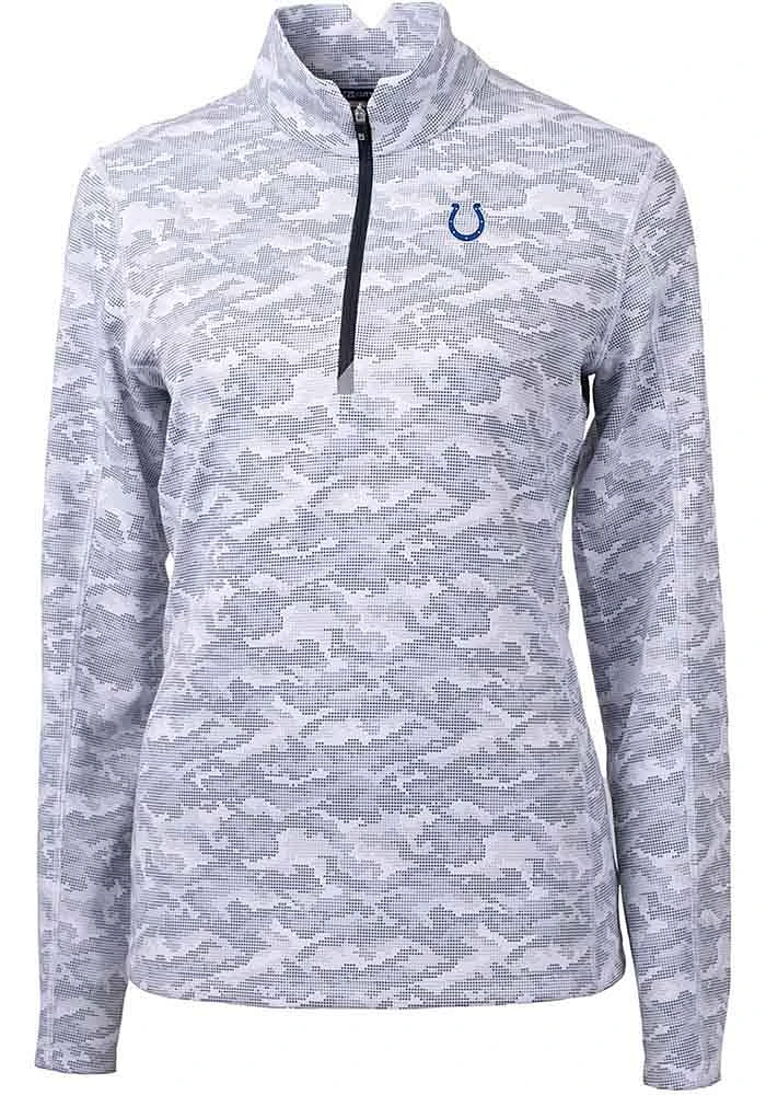 Cutter and Buck Indianapolis Colts Womens Charcoal Traverse Qtr Zip