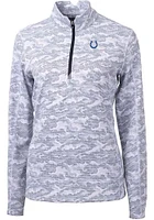 Cutter and Buck Indianapolis Colts Womens Charcoal Traverse Qtr Zip