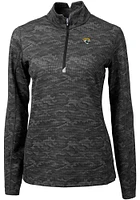 Cutter and Buck Jacksonville Jaguars Womens Black Traverse Camo Qtr Zip
