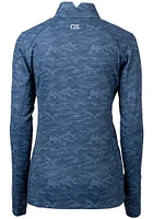 Cutter and Buck New York Giants Womens Navy Blue Traverse Qtr Zip