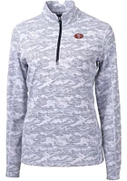 Cutter and Buck San Francisco 49ers Womens Charcoal Traverse Qtr Zip