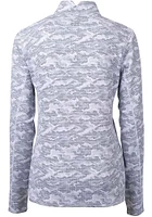 Cutter and Buck San Francisco 49ers Womens Charcoal Traverse Qtr Zip