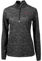 Cutter and Buck Tampa Bay Buccaneers Womens Black Traverse Camo Qtr Zip