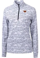 Cutter and Buck Washington Commanders Womens Charcoal Traverse Qtr Zip