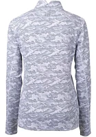 Cutter and Buck Washington Commanders Womens Charcoal Traverse Qtr Zip