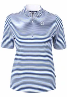 Cutter and Buck Indianapolis Colts Womens Blue Virtue Eco Pique Stripe Short Sleeve Polo Shirt