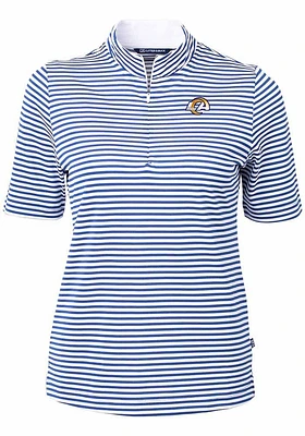 Cutter and Buck Los Angeles Rams Womens Virtue Eco Pique Short Sleeve Polo Shirt