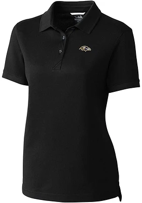 Cutter and Buck Baltimore Ravens Womens Advantage Short Sleeve Polo Shirt
