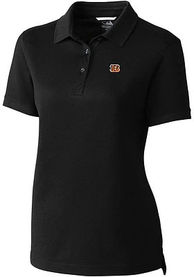 Cutter and Buck Cincinnati Bengals Womens Advantage Short Sleeve Polo Shirt