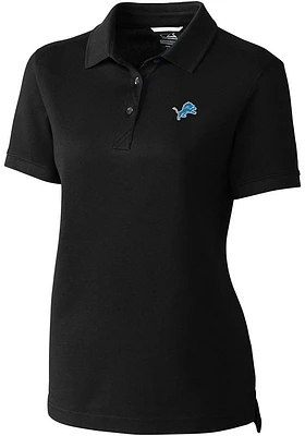 Cutter and Buck Detroit Lions Womens Advantage Short Sleeve Polo Shirt