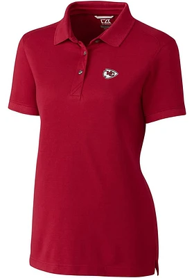 Cutter and Buck Kansas City Chiefs Womens Cardinal Advantage Short Sleeve Polo Shirt
