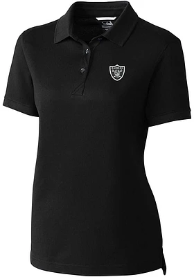 Cutter and Buck Las Vegas Raiders Womens Advantage Short Sleeve Polo Shirt