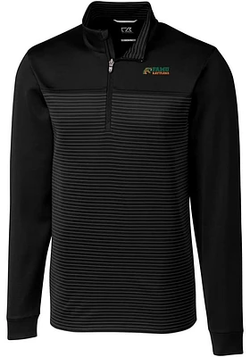 Cutter and Buck Florida A&M Rattlers Mens Black Traverse Stripe Stretch Big Tall Qtr Zip