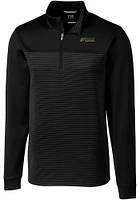 Cutter and Buck Florida A&M Rattlers Mens Black Traverse Stripe Stretch Big Tall Qtr Zip
