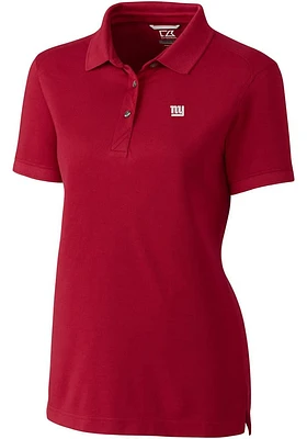 Cutter and Buck New York Giants Womens Cardinal Advantage Short Sleeve Polo Shirt