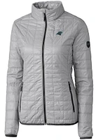 Cutter and Buck Carolina Panthers Womens Grey Rainier PrimaLoft Filled Jacket