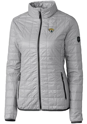 Cutter and Buck Jacksonville Jaguars Womens Grey Rainier PrimaLoft Filled Jacket