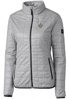 Cutter and Buck New Orleans Saints Womens Grey Rainier PrimaLoft Filled Jacket