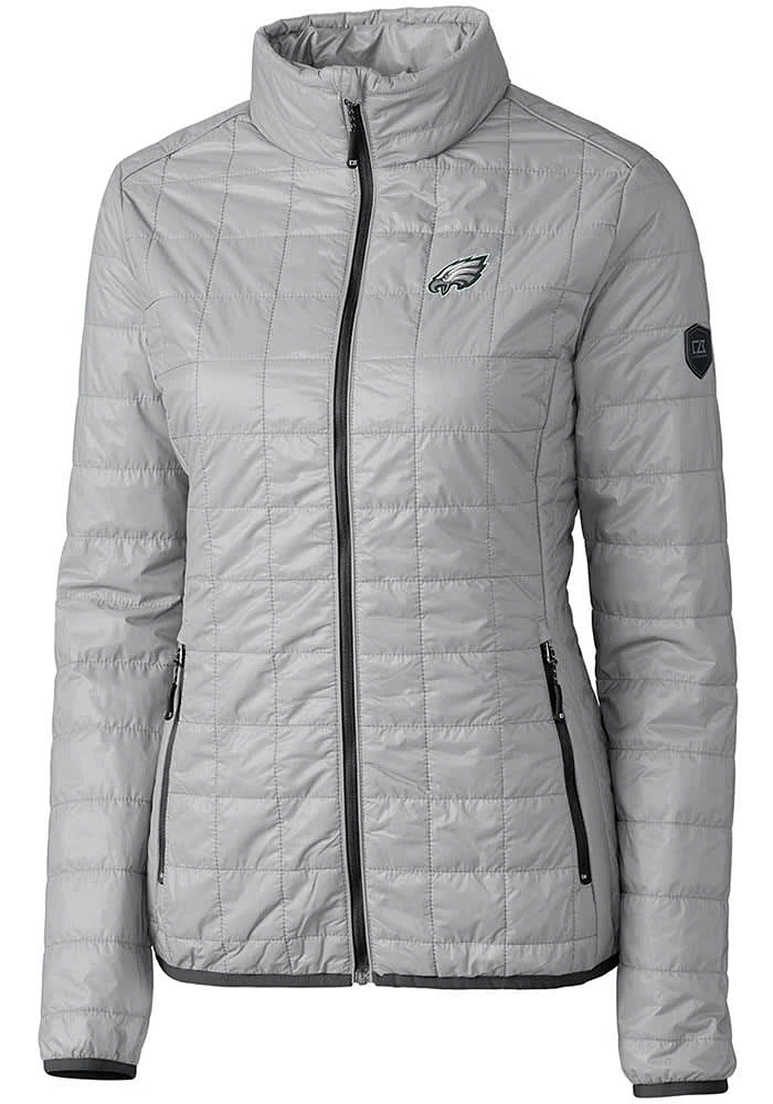 Cutter and Buck Philadelphia Eagles Womens Grey Rainier PrimaLoft Filled Jacket