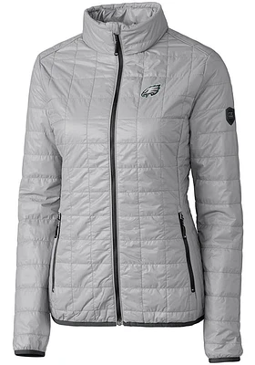 Cutter and Buck Philadelphia Eagles Womens Grey Rainier PrimaLoft Filled Jacket