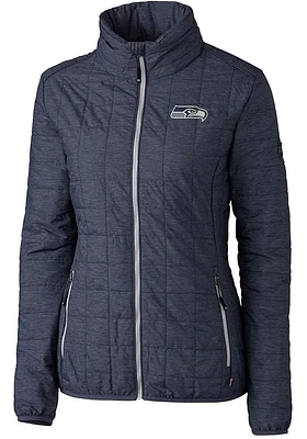 Cutter and Buck Seattle Seahawks Womens Grey Rainier PrimaLoft Filled Jacket