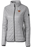 Cutter and Buck Washington Commanders Womens Grey Rainier PrimaLoft Filled Jacket