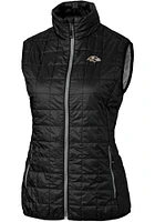 Cutter and Buck Baltimore Ravens Womens Rainier PrimaLoft Vest