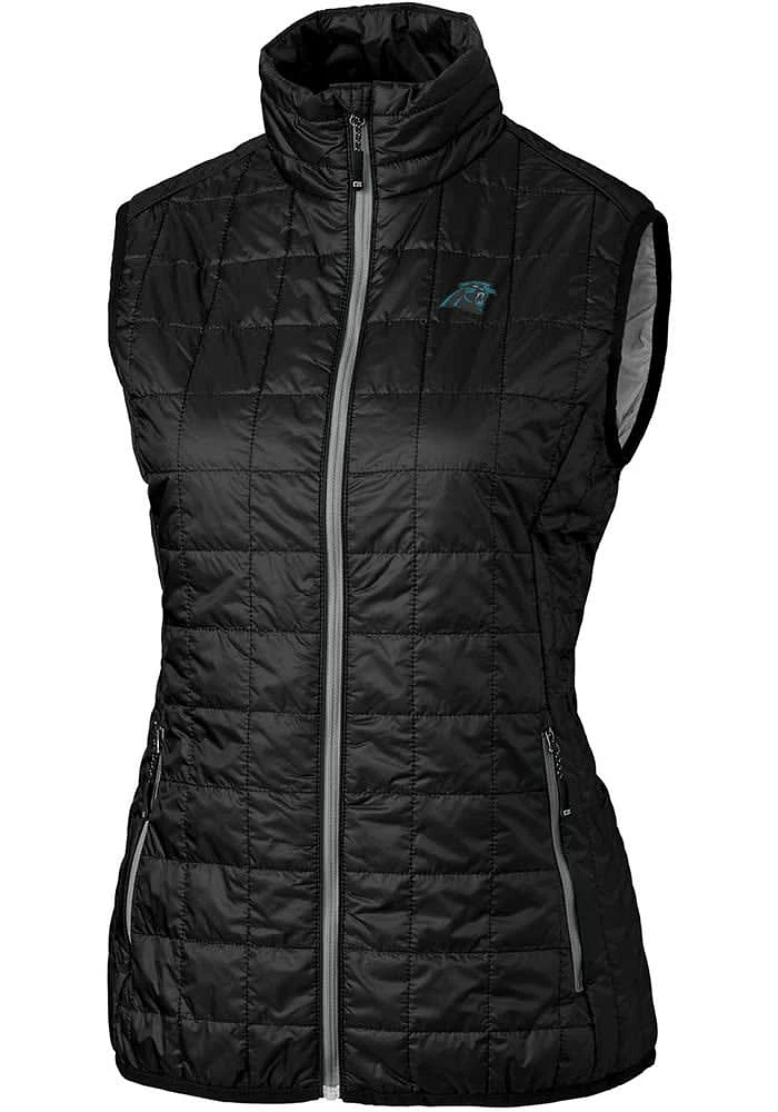 Cutter and Buck Carolina Panthers Womens Rainier PrimaLoft Vest