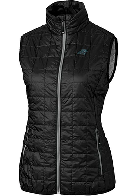 Cutter and Buck Carolina Panthers Womens Rainier PrimaLoft Vest