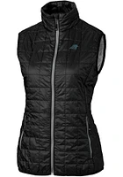 Cutter and Buck Carolina Panthers Womens Rainier PrimaLoft Vest