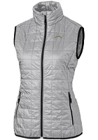 Cutter and Buck Los Angeles Chargers Womens Grey Rainier PrimaLoft Vest