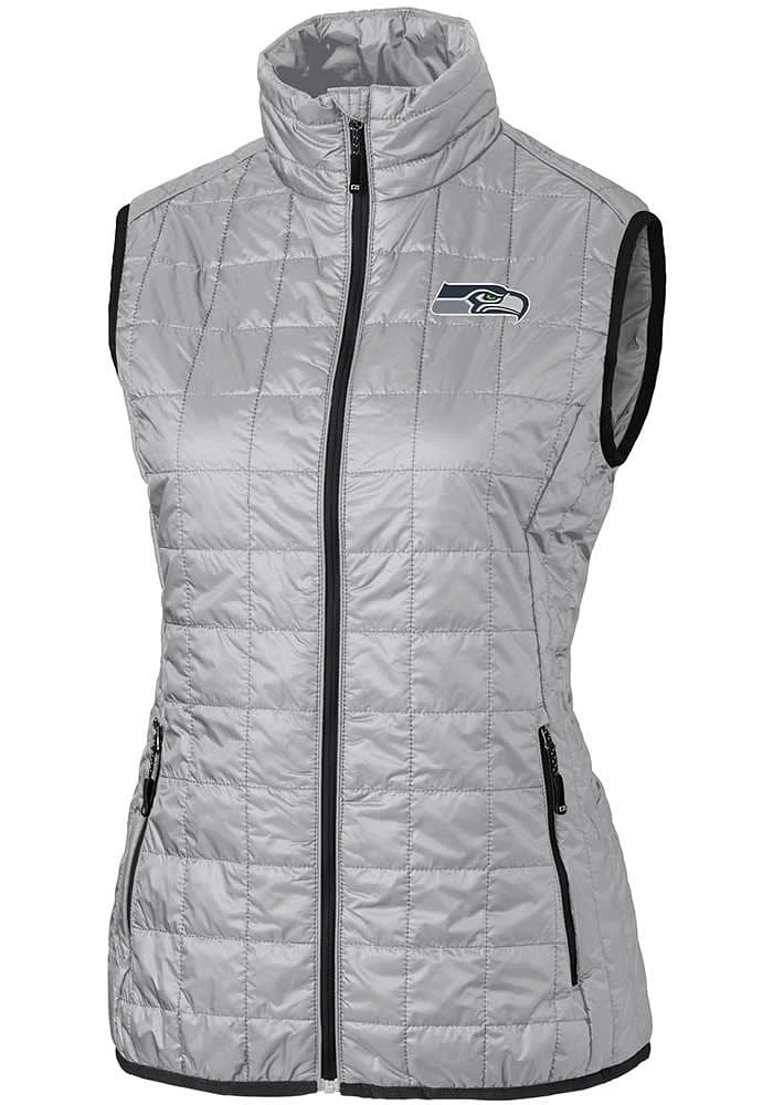 Cutter and Buck Seattle Seahawks Womens Grey Rainier PrimaLoft Vest