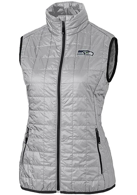 Cutter and Buck Seattle Seahawks Womens Grey Rainier PrimaLoft Vest