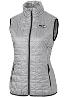 Cutter and Buck Seattle Seahawks Womens Grey Rainier PrimaLoft Vest