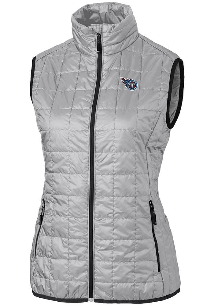 Cutter and Buck Tennessee Titans Womens Grey Rainier PrimaLoft Vest