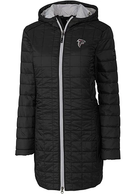 Cutter and Buck Atlanta Falcons Womens Black Rainier PrimaLoft Long Filled Jacket