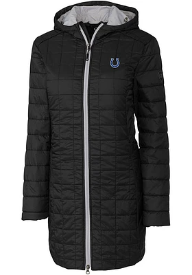 Cutter and Buck Indianapolis Colts Womens Black Rainier PrimaLoft Long Filled Jacket