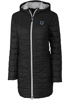 Cutter and Buck Indianapolis Colts Womens Black Rainier PrimaLoft Long Filled Jacket