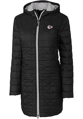Cutter and Buck Kansas City Chiefs Womens Black Rainier PrimaLoft Long Filled Jacket