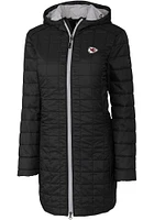 Cutter and Buck Kansas City Chiefs Womens Black Rainier PrimaLoft Long Filled Jacket