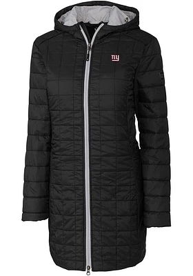 Cutter and Buck New York Giants Womens Black Rainier PrimaLoft Long Filled Jacket