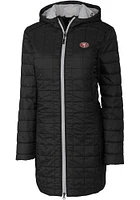 Cutter and Buck San Francisco 49ers Womens Black Rainier PrimaLoft Long Filled Jacket