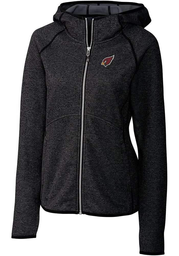 Cutter and Buck Arizona Cardinals Womens Charcoal Mainsail Medium Weight Jacket