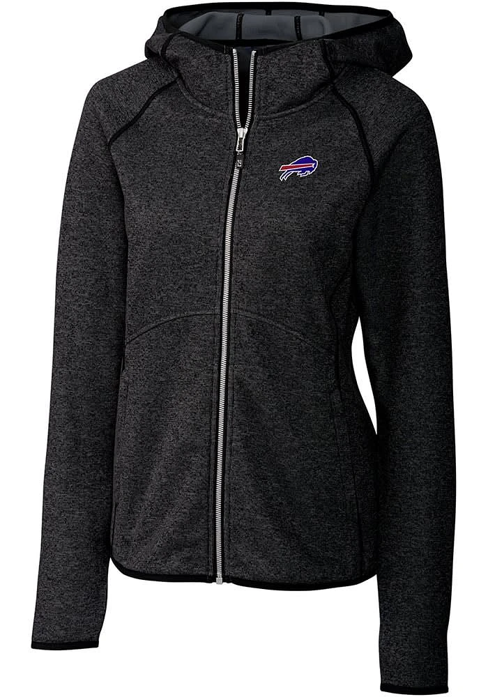 Cutter and Buck Buffalo Bills Womens Charcoal Mainsail Medium Weight Jacket