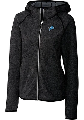 Cutter and Buck Detroit Lions Womens Charcoal Mainsail Medium Weight Jacket